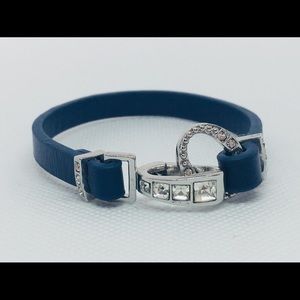 Nantucket Navy Leather Bracelet